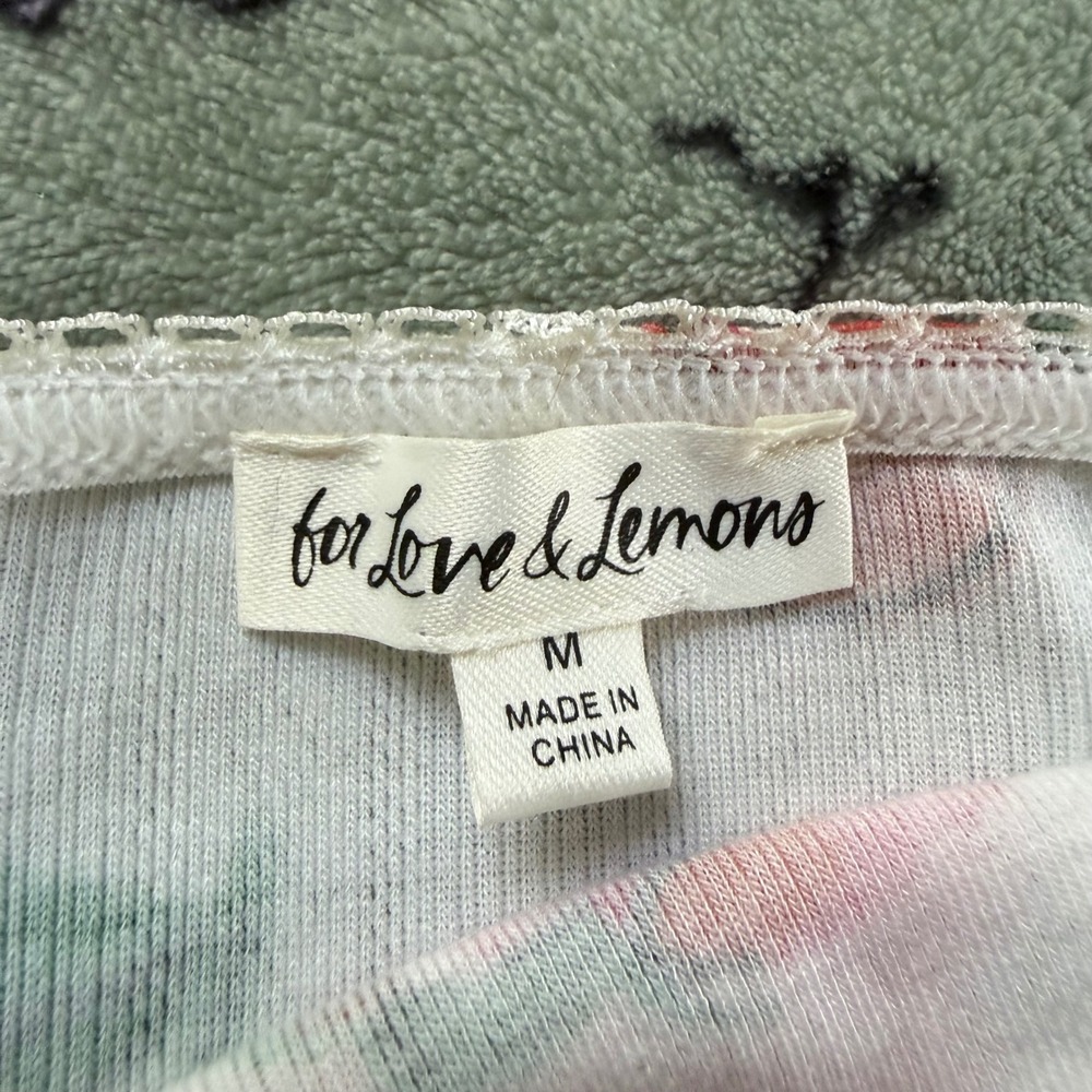 For Love and Lemons Wilma Cherry Rose Midi Skirt Low Rise - Picture 3 of 5